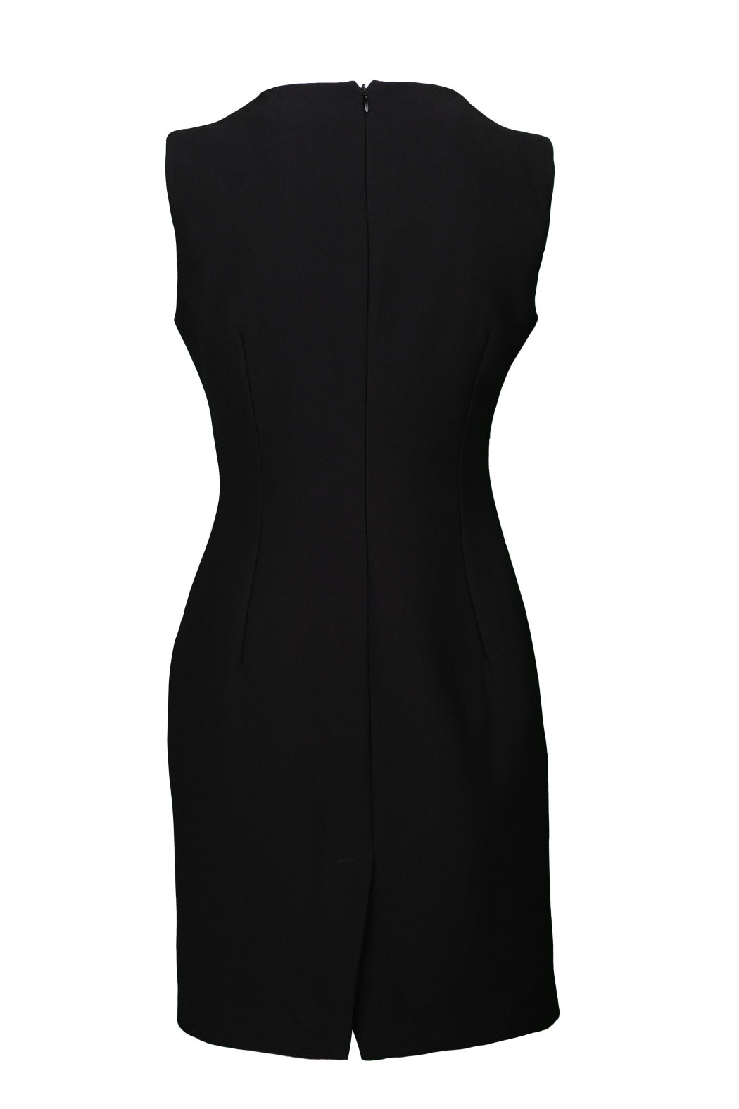 Block Siyah&Beyaz Kare Yakalı Mini Krep Elbise