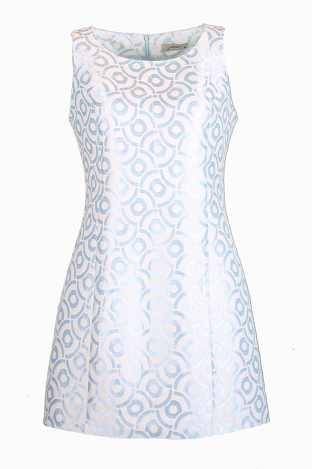 Sen A-1 Mavi Çark Brokar Mini Elbise