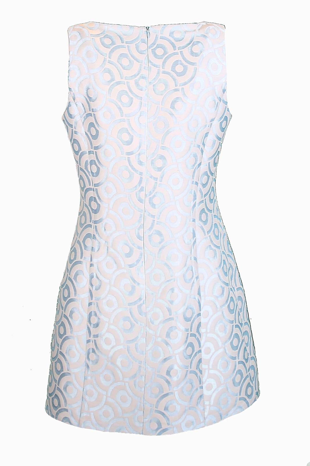 Sen A-1 Mavi Çark Brokar Mini Elbise