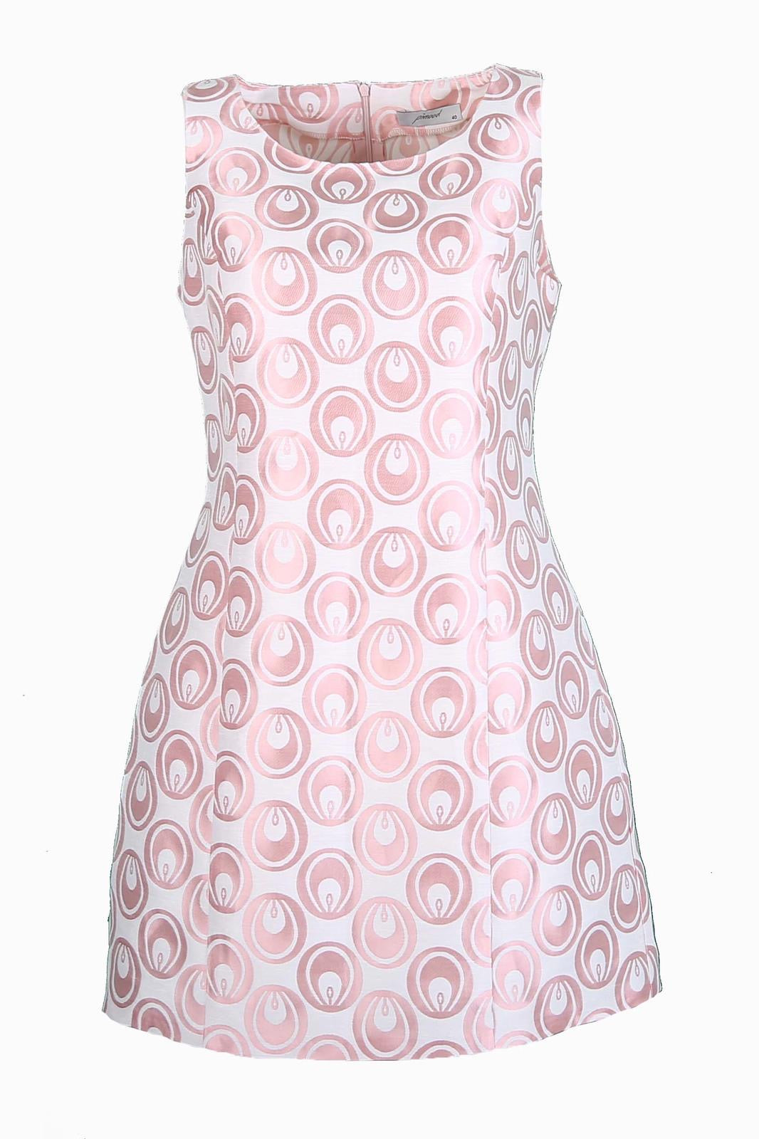 Sen A-1 Pembe Damla Brokar Mini Elbise