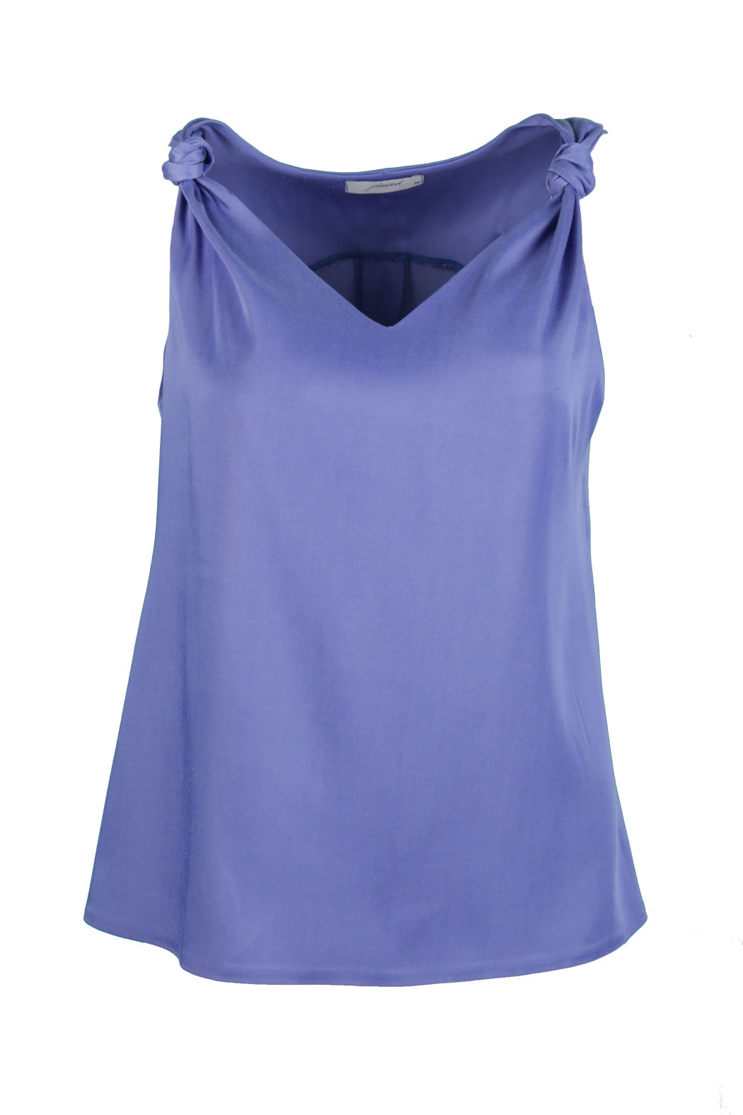 Belair Eflatun V Yakalı Viskon Yazlık Bluz