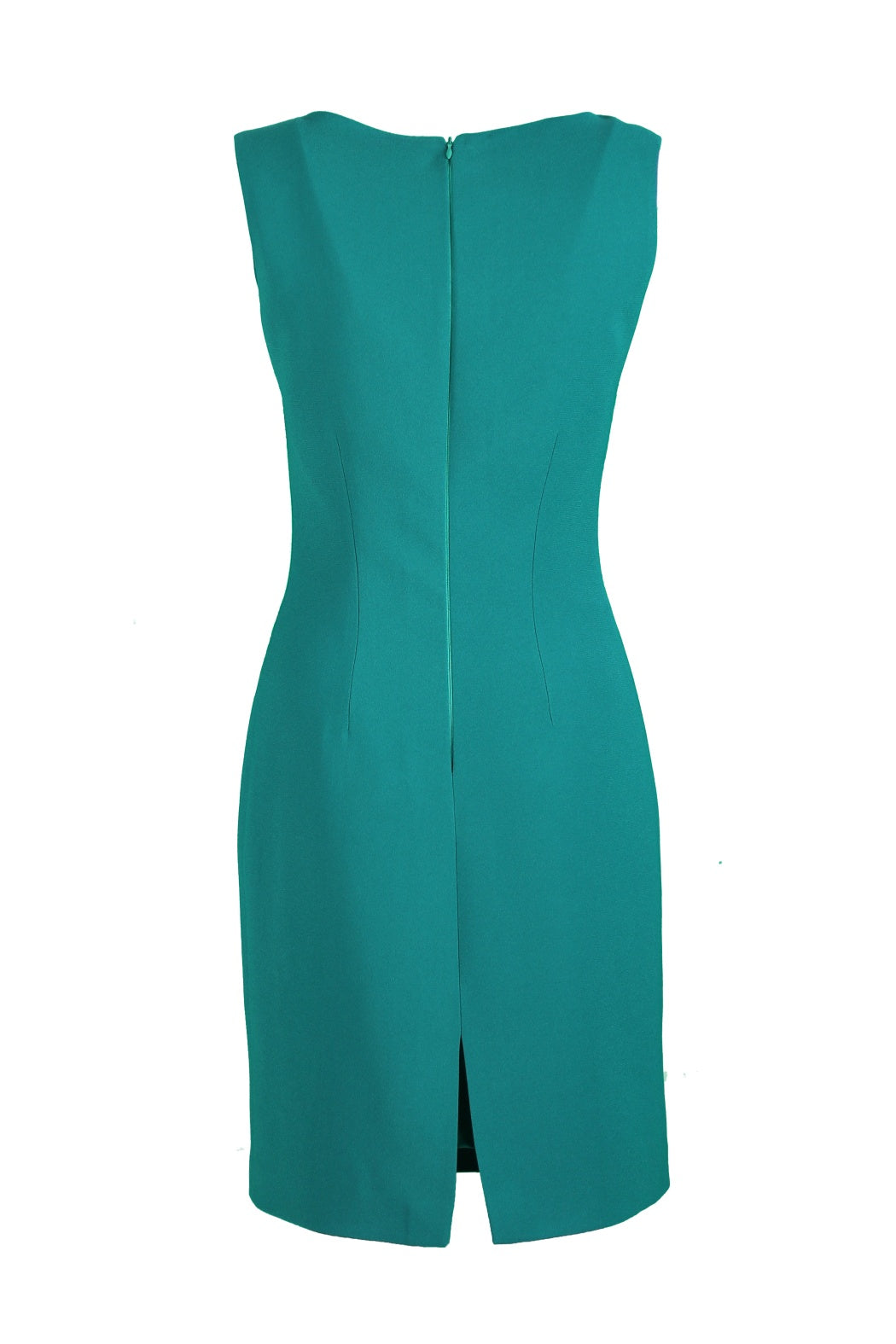 Belle Yeşil Kare Yakalı Mini Krep Elbise