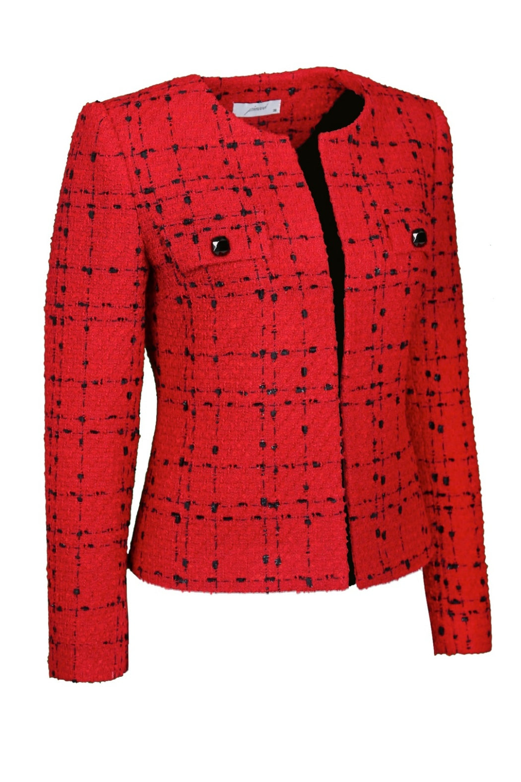 Coco Kırmızı Kareli Mini Kadın Ceket