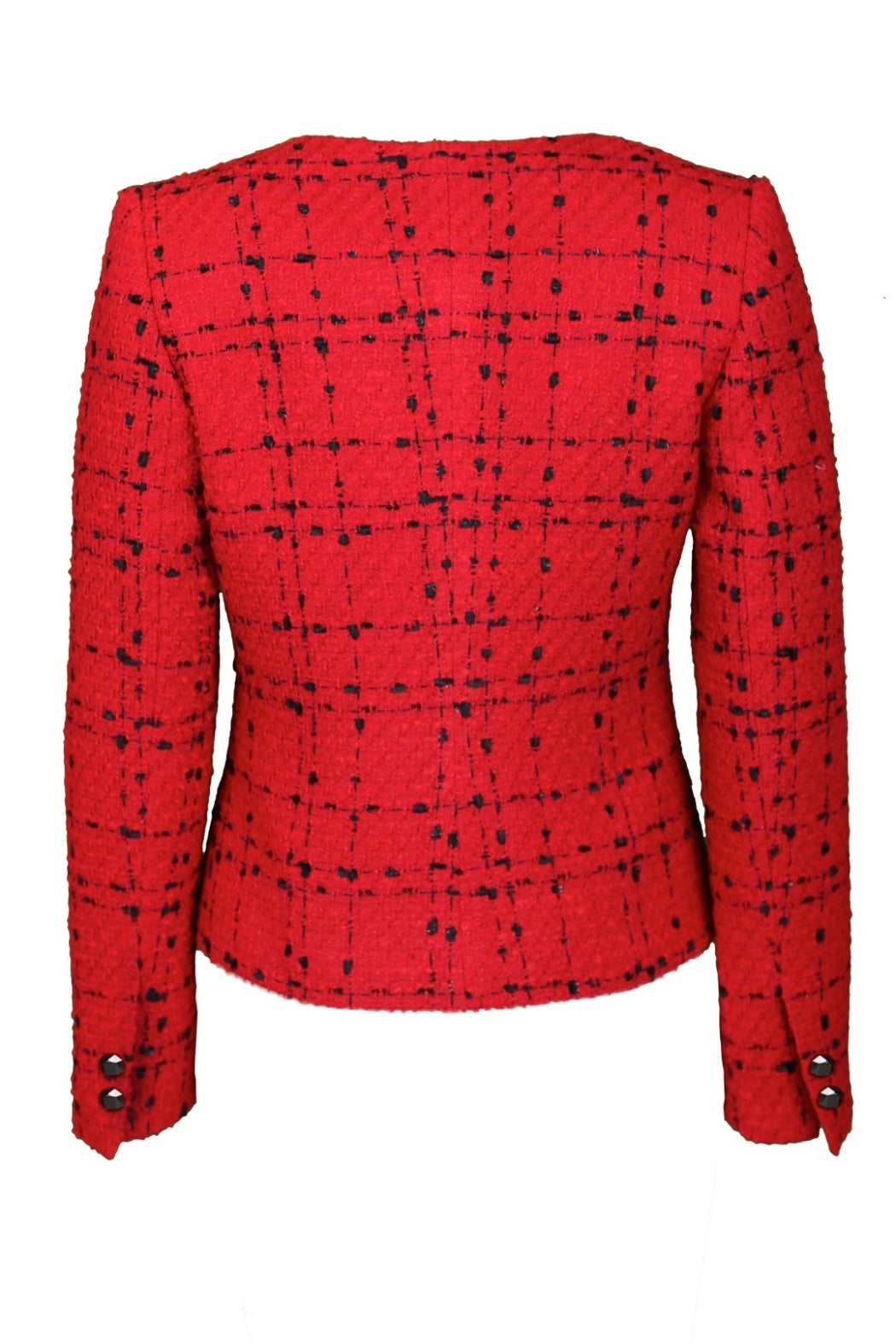 Coco Kırmızı Kareli Mini Kadın Ceket