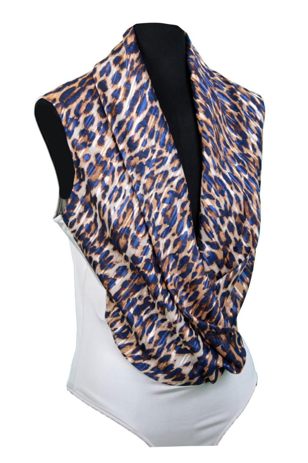 Estee Lacivert Leopar Desenli Kolsuz Body