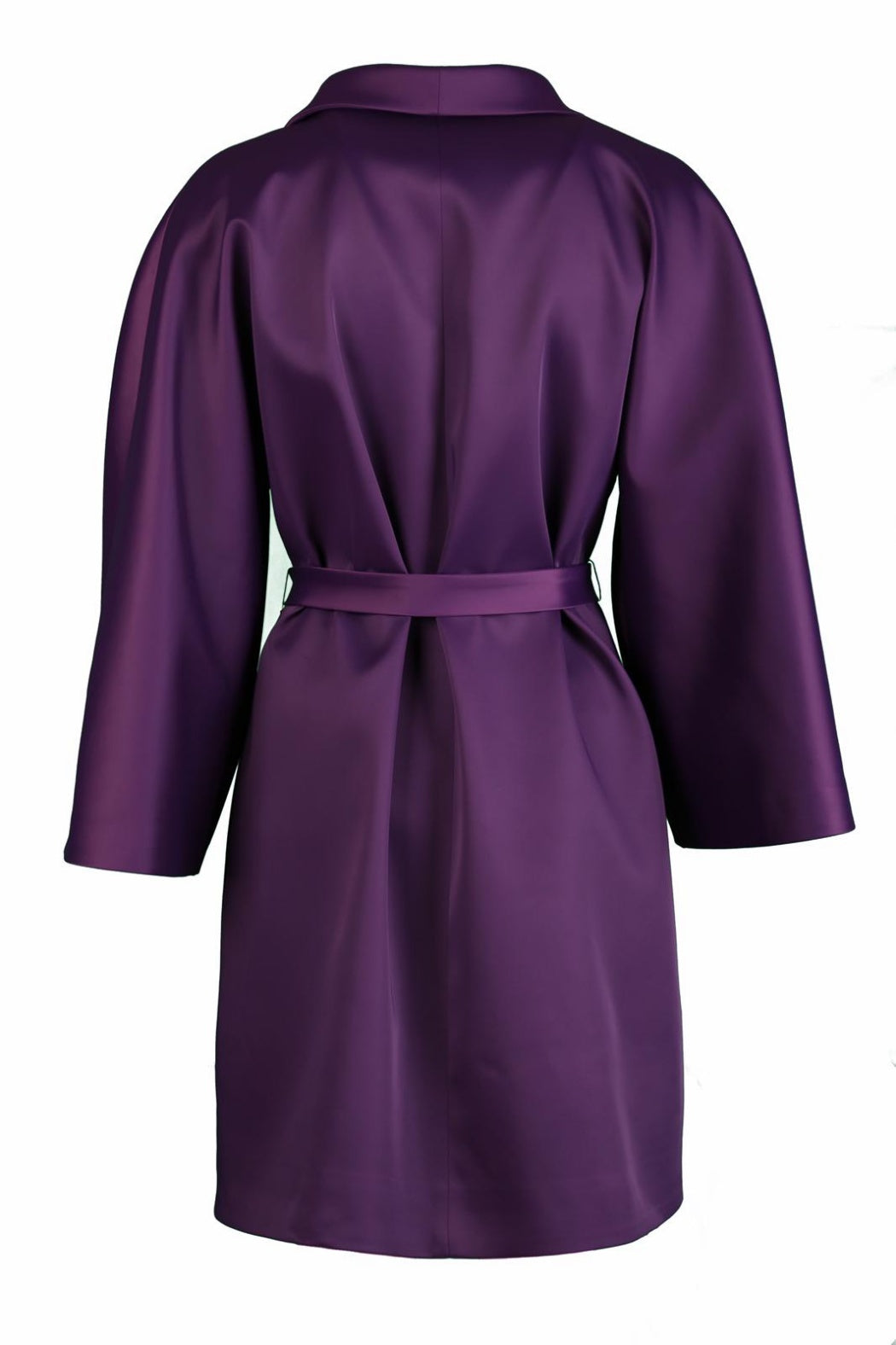 Kimono Mor Saten Manto