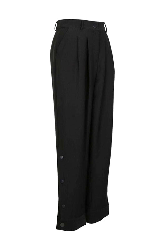 Marvel Siyah Pileli Manşet Detaylı Krep Pantolon