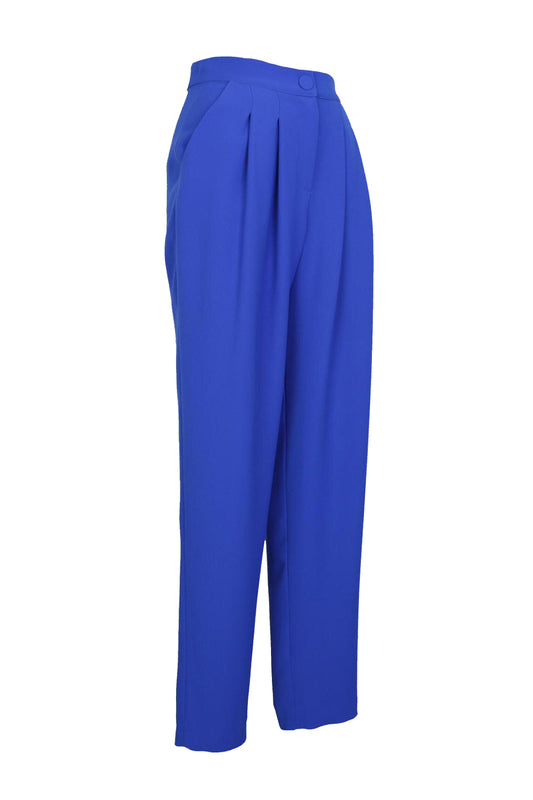 Marvel Kobalt Mavi Pileli Krep Pantolon