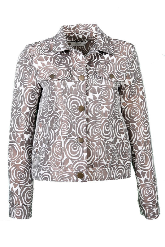 Maya Kahverengi Brokar Mont Ceket