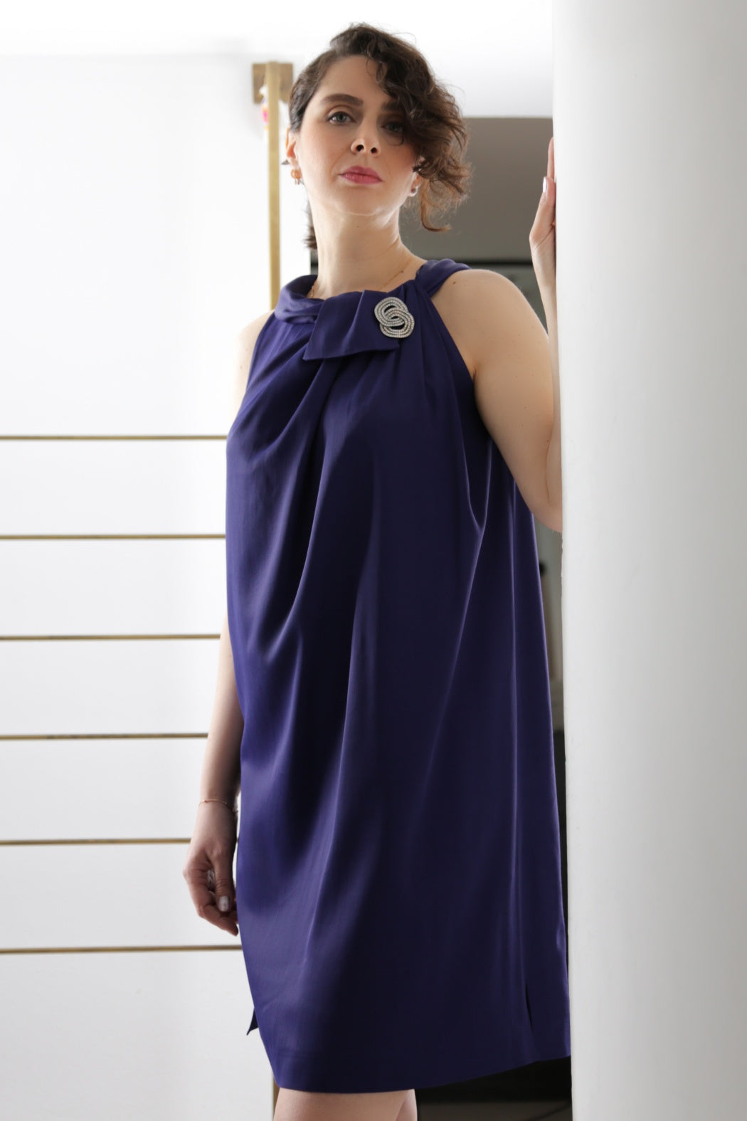 Nelly Mor Kolsuz Bol Kesim Mini Elbise