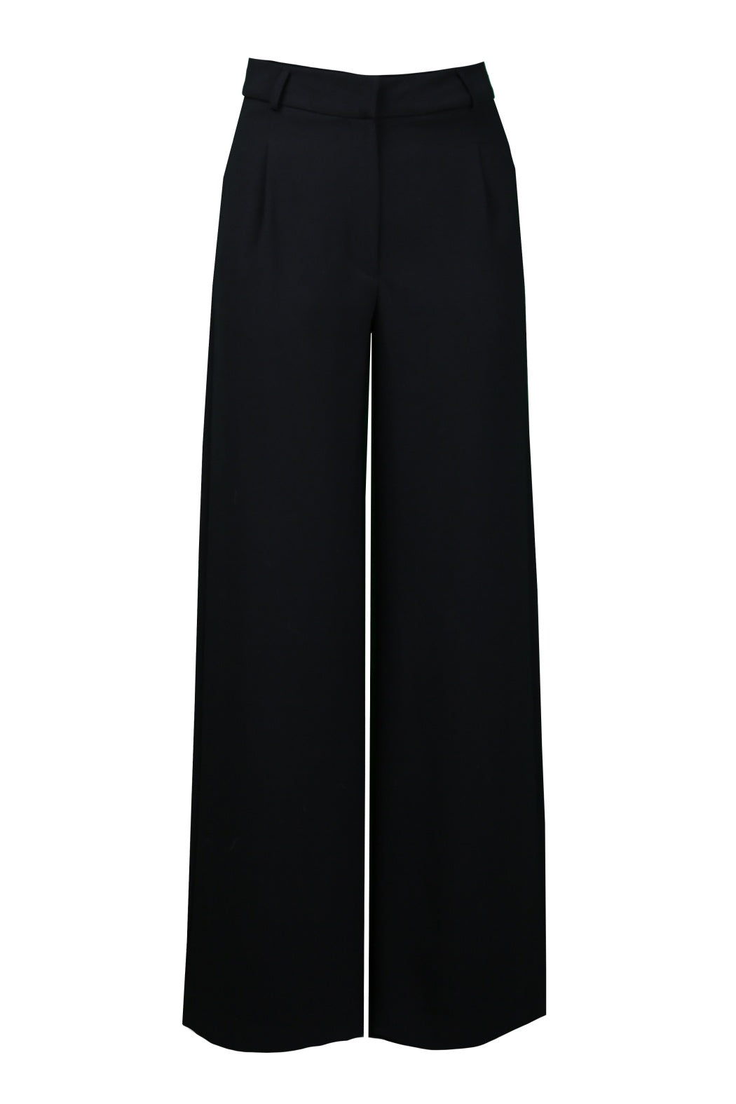 Niki Siyah Yüksek Belli Bol Kesim Krep Pantolon