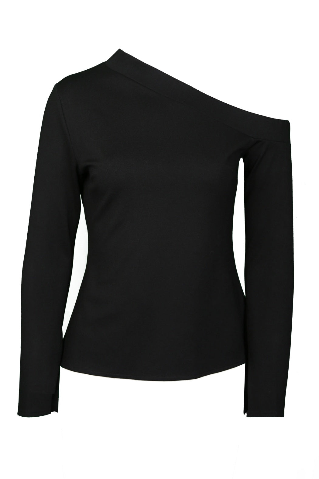 Niki Siyah Tek Omuzlu Triko Bluz