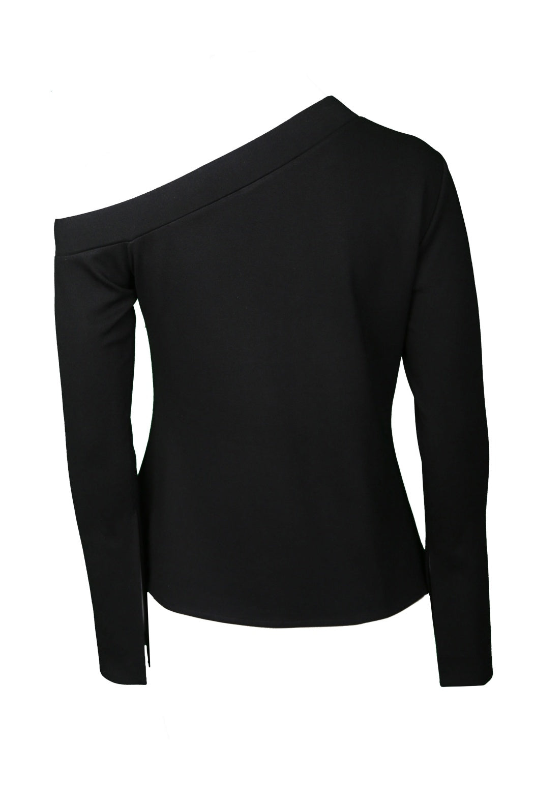 Niki Siyah Tek Omuzlu Triko Bluz