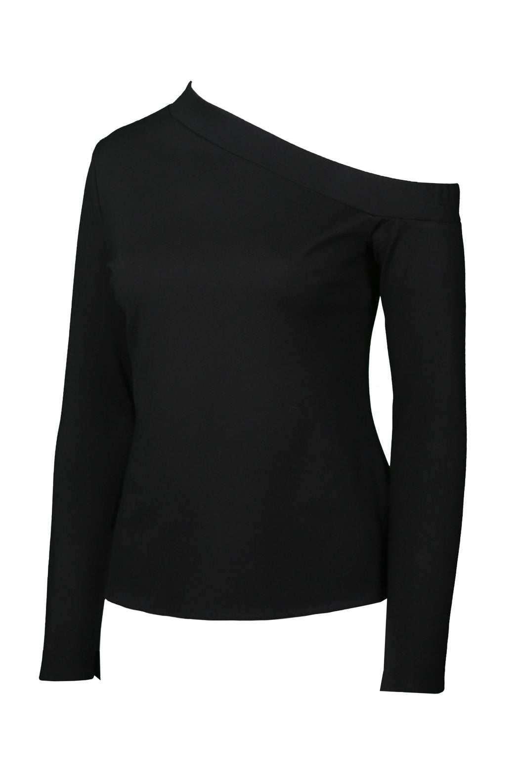 Niki Siyah Tek Omuzlu Triko Bluz