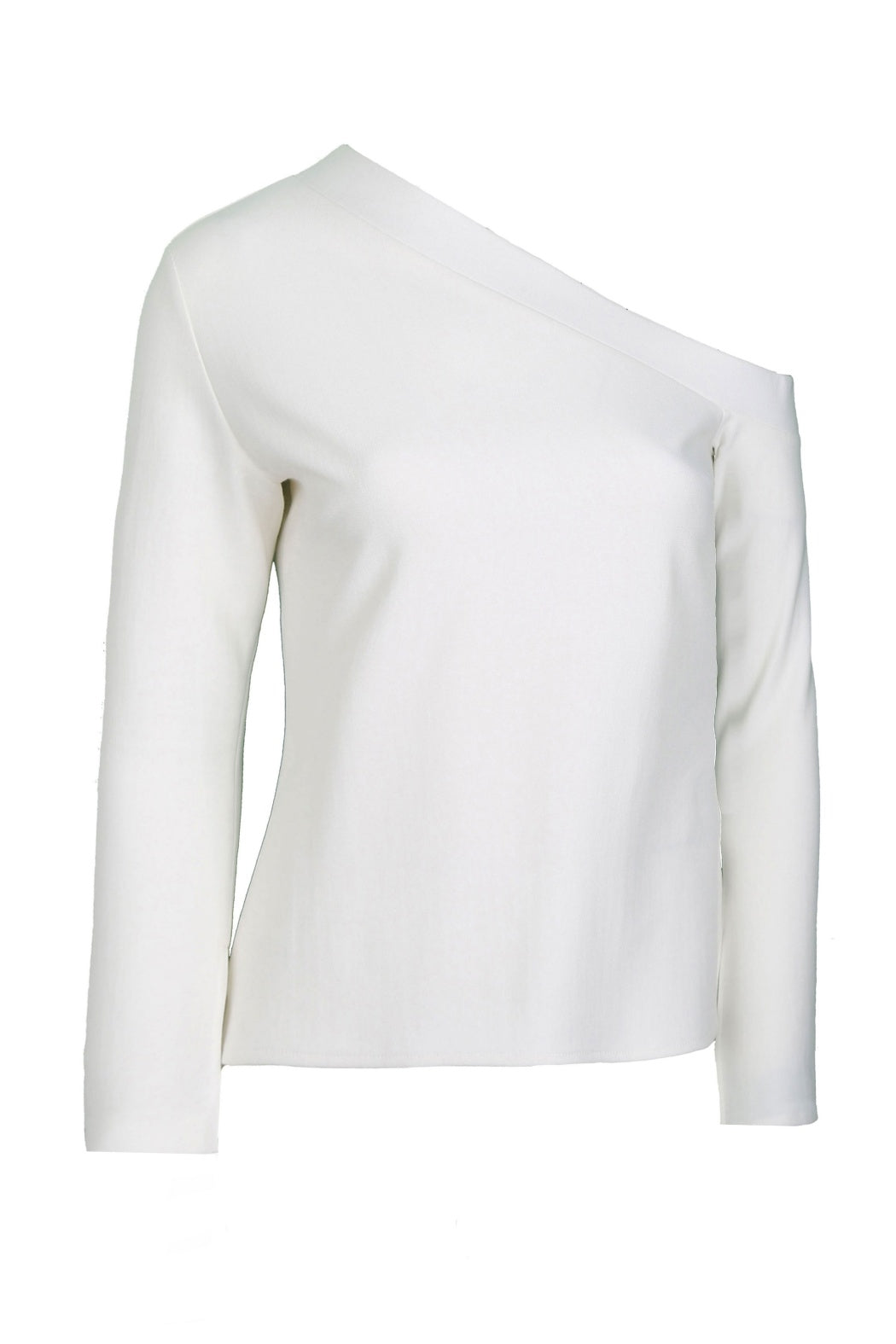 Niki Beyaz Tek Omuzlu Triko Bluz