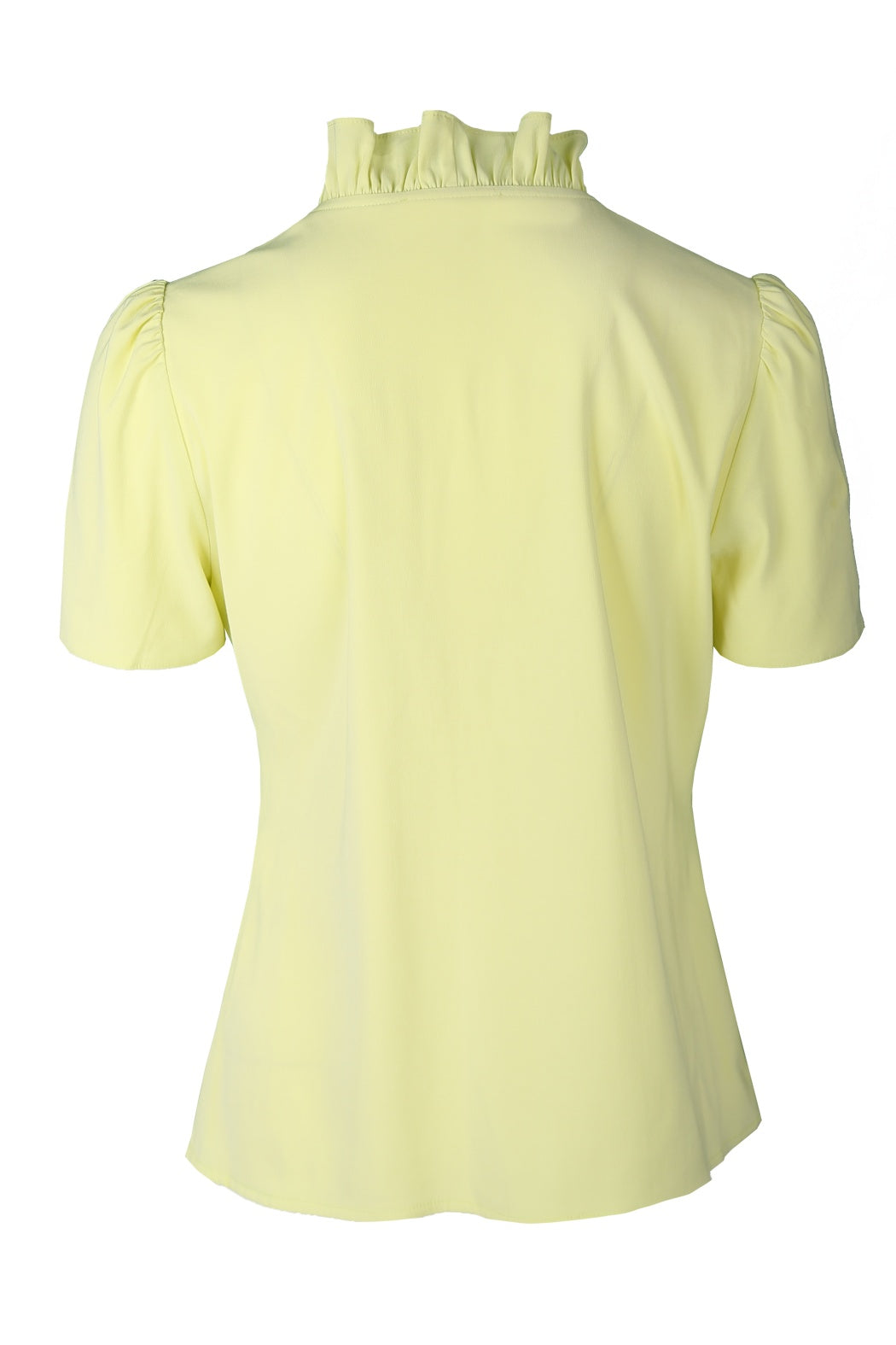 Pepper Sarı Fırfırlı Kısa Kollu Bluz