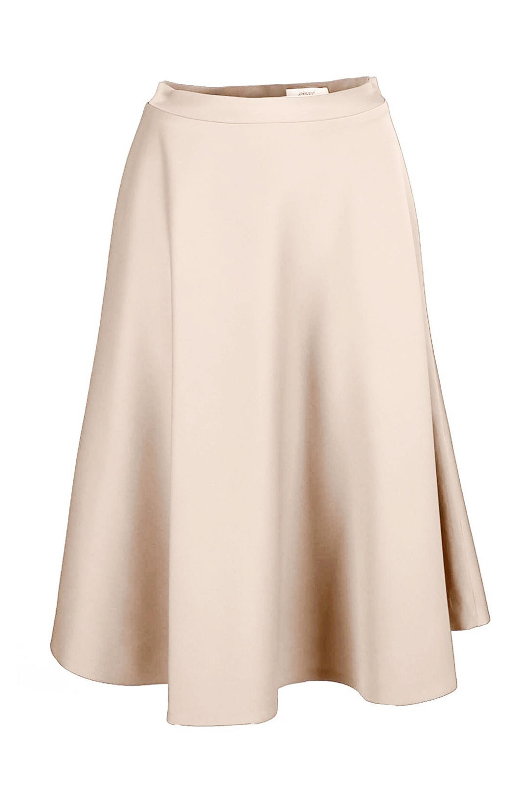 Vivienne Krem Midi Boy Kloş Saten Etek