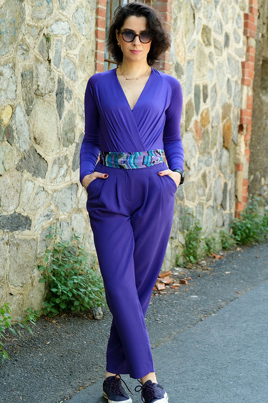 Marvel Mor Pileli Krep Pantolon