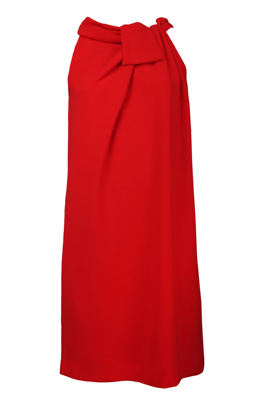 Nelly Kırmızı Kolsuz Bol Kesim Mini Elbise