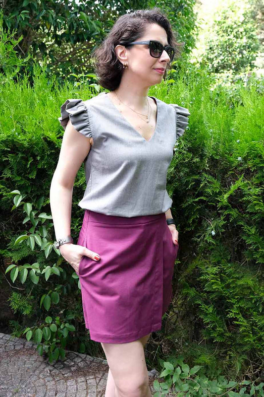 Bold Fuşya Mini Şort Etek