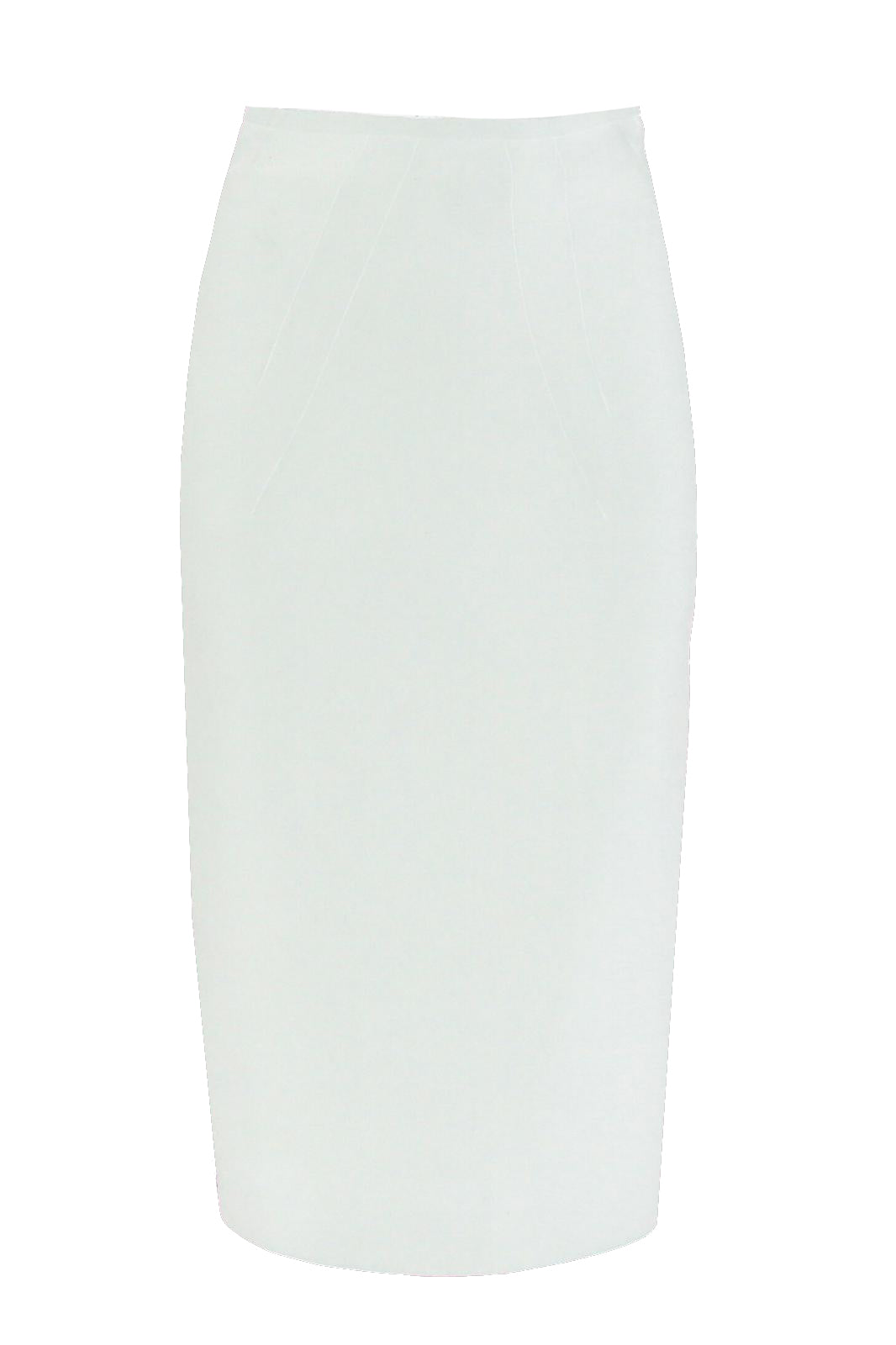 Abella White Crepe Pencil Skirt