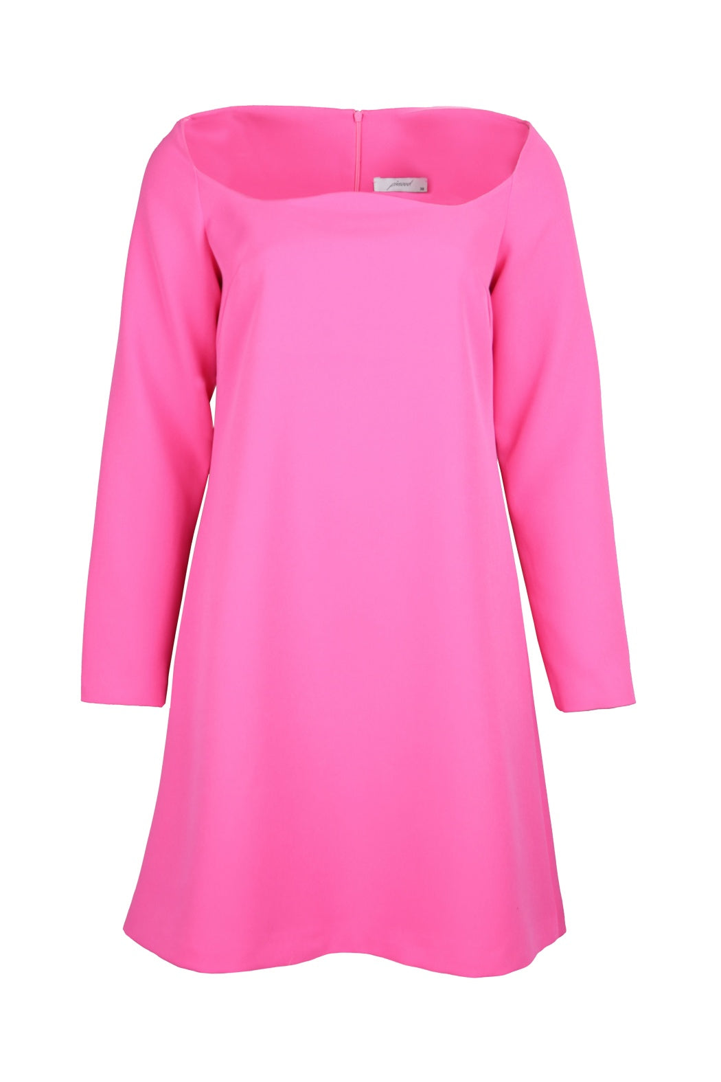 Lana Pink Boat Neck Long Sleeve Mini Evening Dress