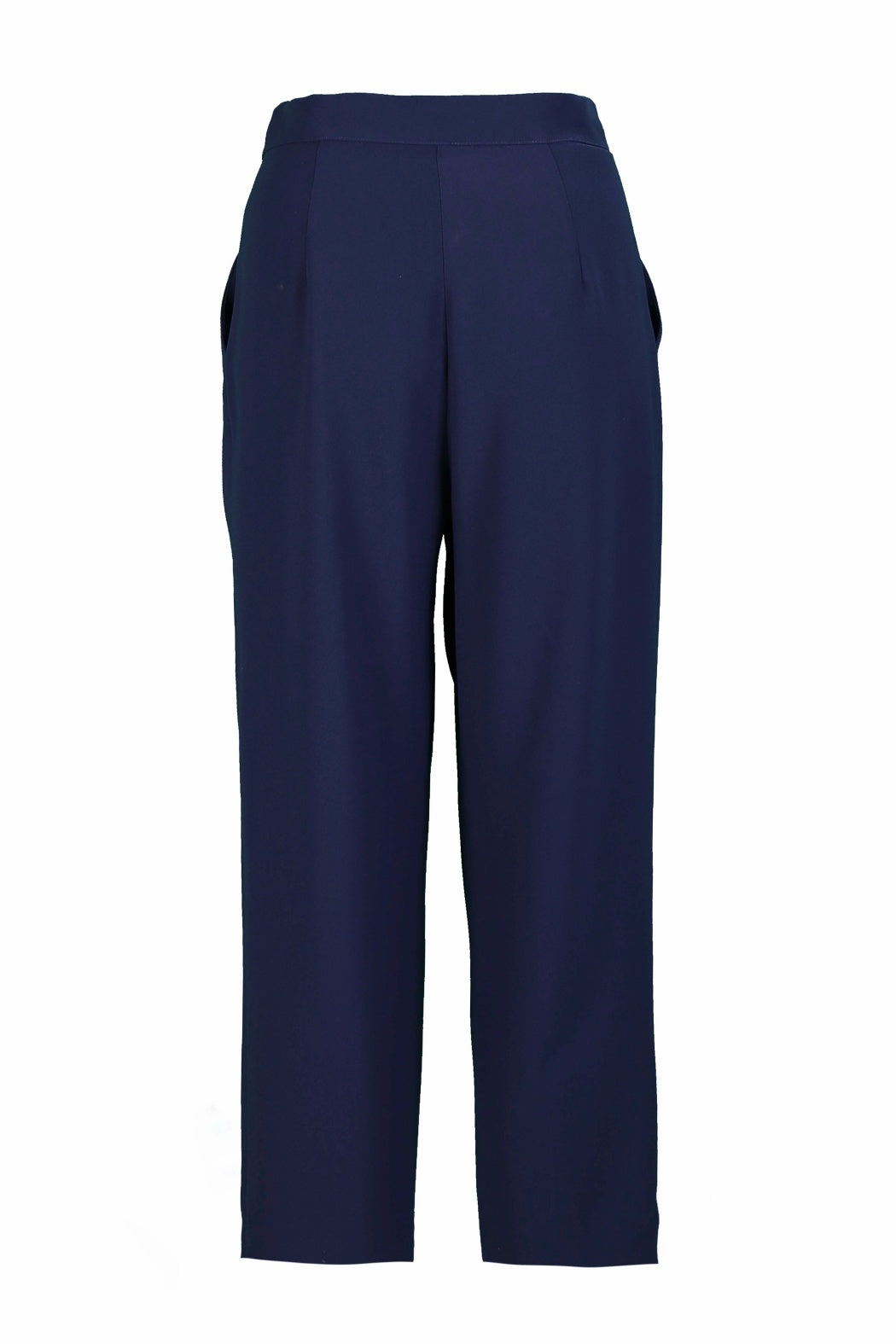 Marvel Navy Blue Pleated Crepe Women's Pants