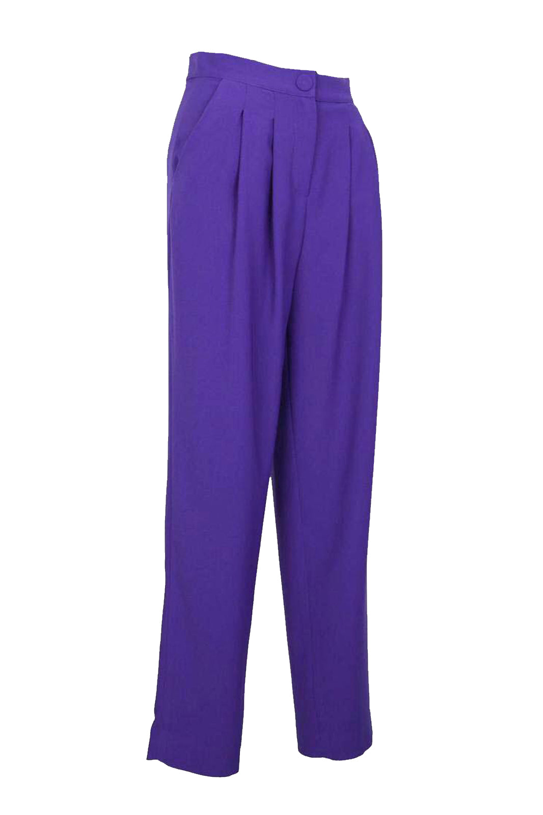 Marvel Purple Pleated Crepe Women's Pants