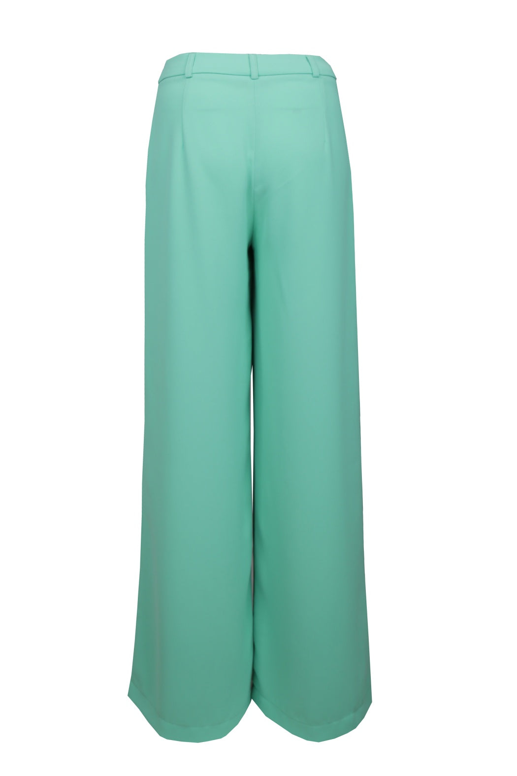 Niki Yeşil Yüksek Belli Bol Kesim Krep Pantolon
